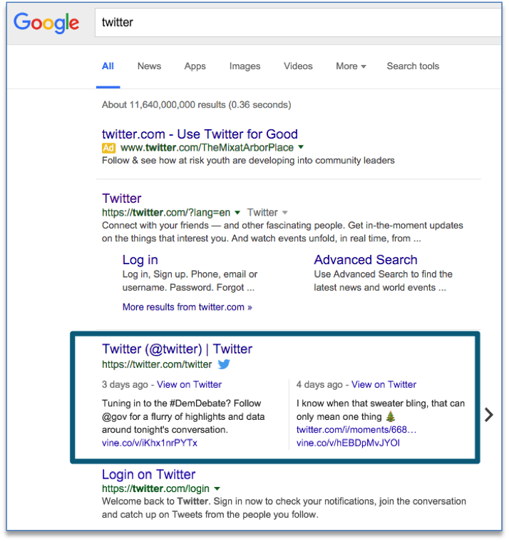 twitter search results page
